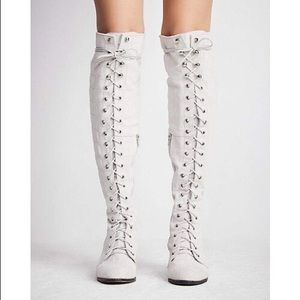 RARE Jeffrey Campbell retro lace up boots